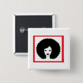 Badge Carré 5 Cm Madame en rouge (Devant & derrière)