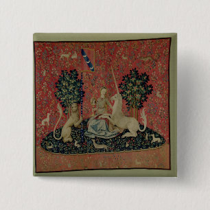 Badge Carré 5 Cm Madame et la licorne : "Sight