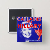 Badge Carré 5 Cm Madame Pride Button de chat d'ImWithPurr (Devant & derrière)
