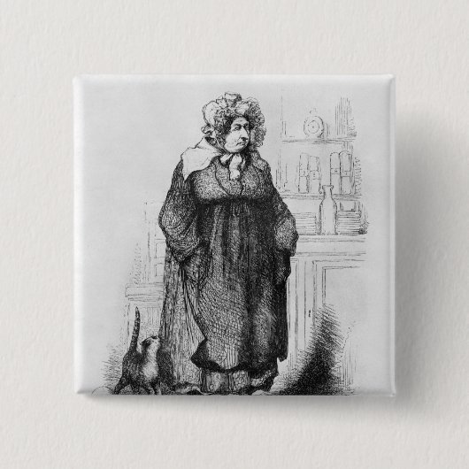 Badge Carré 5 Cm Madame Vauquer (Devant)