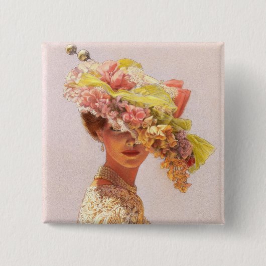 Badge Carré 5 Cm Madame Victoria (Devant)