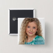 BADGE CARRÉ 5 CM MADDY (Devant & derrière)