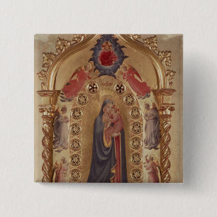 Badge Carré 5 Cm Madonna des étoiles