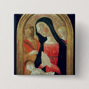 Badge Carré 5 Cm Madonna et enfant