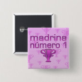 Badge Carré 5 Cm Madrina Número 1 (Devant & derrière)