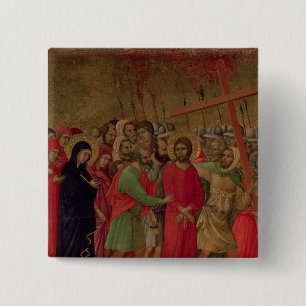 Badge Carré 5 Cm Maesta : La route vers le calvaire, 1308-11