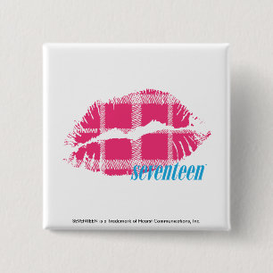 Badge Carré 5 Cm Magenta de plaid