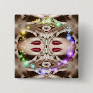 Badge Carré 5 Cm Magic spell