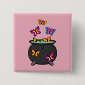 Badge Carré 5 Cm Magical Butterflies from a cauldron (Devant)