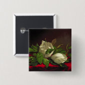 Badge Carré 5 Cm Magnolia (Devant & derrière)