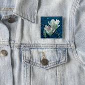 Badge Carré 5 Cm Magnolia (En situation)