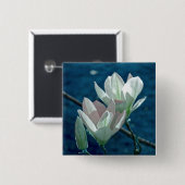 Badge Carré 5 Cm Magnolia (Devant & derrière)
