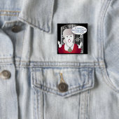 Badge Carré 5 Cm Mah Jongg Dit Ciel (En situation)