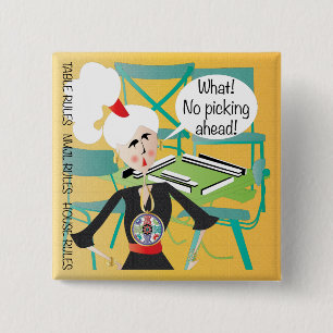 Badge Carré 5 Cm Mah Jongg Sayings Picking Ahead