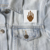 Badge Carré 5 Cm Main de SARUMAN™ (En situation)