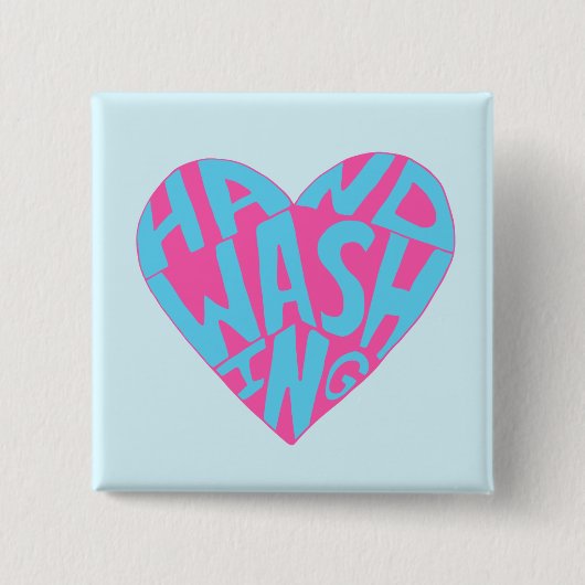 Badge Carré 5 Cm Main de Washington (Devant)