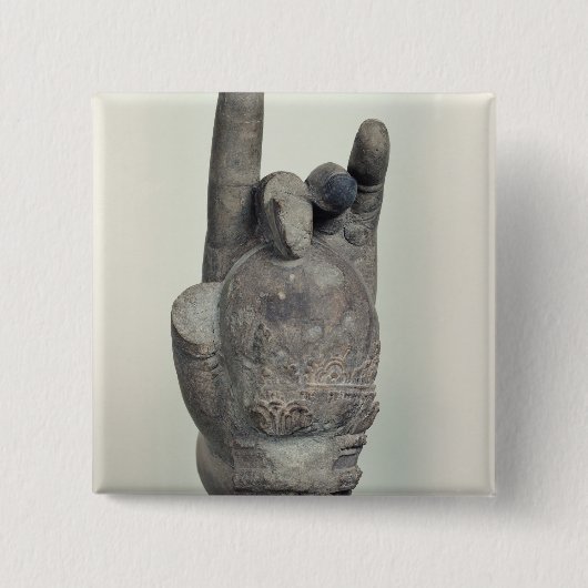 Badge Carré 5 Cm Main d'une statue colossale de Shiva, de KOH (Devant)