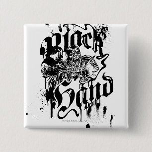 Badge Carré 5 Cm Main noire - collage