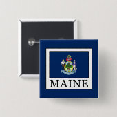 Badge Carré 5 Cm Maine (Devant & derrière)