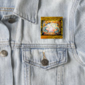 Badge Carré 5 Cm Mains de guérison (En situation)
