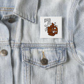 Badge Carré 5 Cm Mains de lavage (En situation)