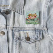 Badge Carré 5 Cm Mains de vacances Lil & Kona (En situation)