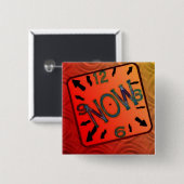 Badge Carré 5 Cm Maintenant (Devant & derrière)