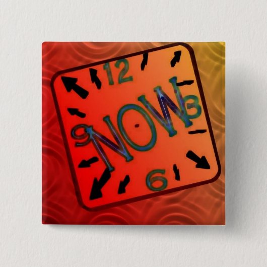 Badge Carré 5 Cm Maintenant (Devant)