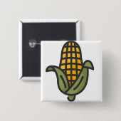 Badge Carré 5 Cm maïs (Devant & derrière)