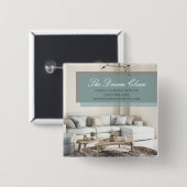 Badge Carré 5 Cm Maison de nettoyage Service propre Moderne (Devant & derrière)