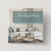 Badge Carré 5 Cm Maison de nettoyage Service propre Moderne (Devant)