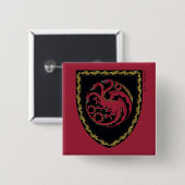 Badge Carré 5 Cm MAISON DU DRAGON | Maison Targaryen Crest (Devant & derrière)