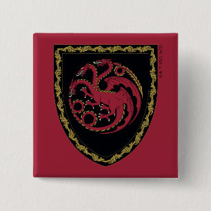 Badge Carré 5 Cm MAISON DU DRAGON Maison Targaryen Crest
