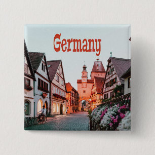 Badge Carré 5 Cm Maisons de rangées Allemagne