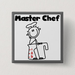 Badge Carré 5 Cm Maître Cuisinier