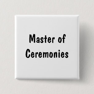 Badge Carré 5 Cm Maître de cérémonie