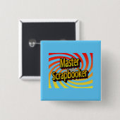 Badge Carré 5 Cm « Maître de la mise en page » (Devant & derrière)