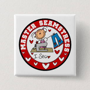 Badge Carré 5 Cm Maîtresse Couturière