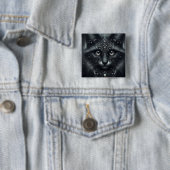 Badge Carré 5 Cm Majesté céleste (En situation)