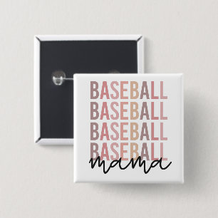 Badge Carré 5 Cm Mama de baseball Cadeaux de maman de baseball