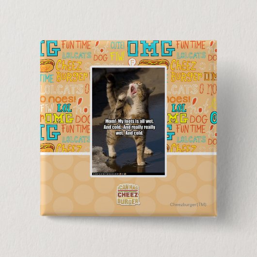 Badge Carré 5 Cm Maman ! (Devant)