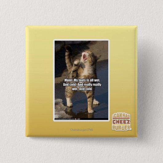 Badge Carré 5 Cm Maman ! (Devant)