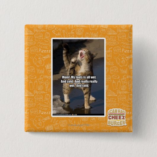 Badge Carré 5 Cm Maman ! (Devant)