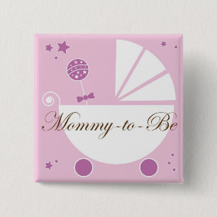 Badge Carré 5 Cm Maman à être Pin de baby shower