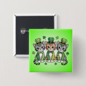 Badge Carré 5 Cm Maman chat conception Saint-Patrick-47474 (Devant & derrière)