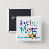 Badge Carré 5 Cm Maman de bain (Devant & derrière)
