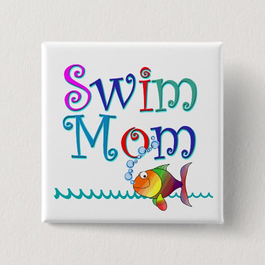 Badge Carré 5 Cm Maman de bain (Devant)