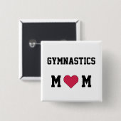 Badge Carré 5 Cm Maman de gymnastique (Devant & derrière)