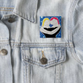 Badge Carré 5 Cm Maman et Me-Button (En situation)