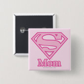 Badge Carré 5 Cm Maman S-Shield (Devant & derrière)